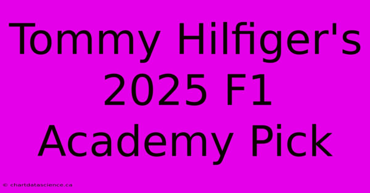 Tommy Hilfiger's 2025 F1 Academy Pick