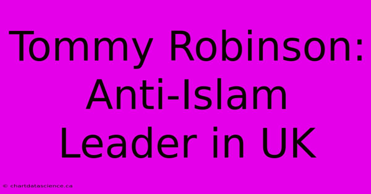 Tommy Robinson: Anti-Islam Leader In UK