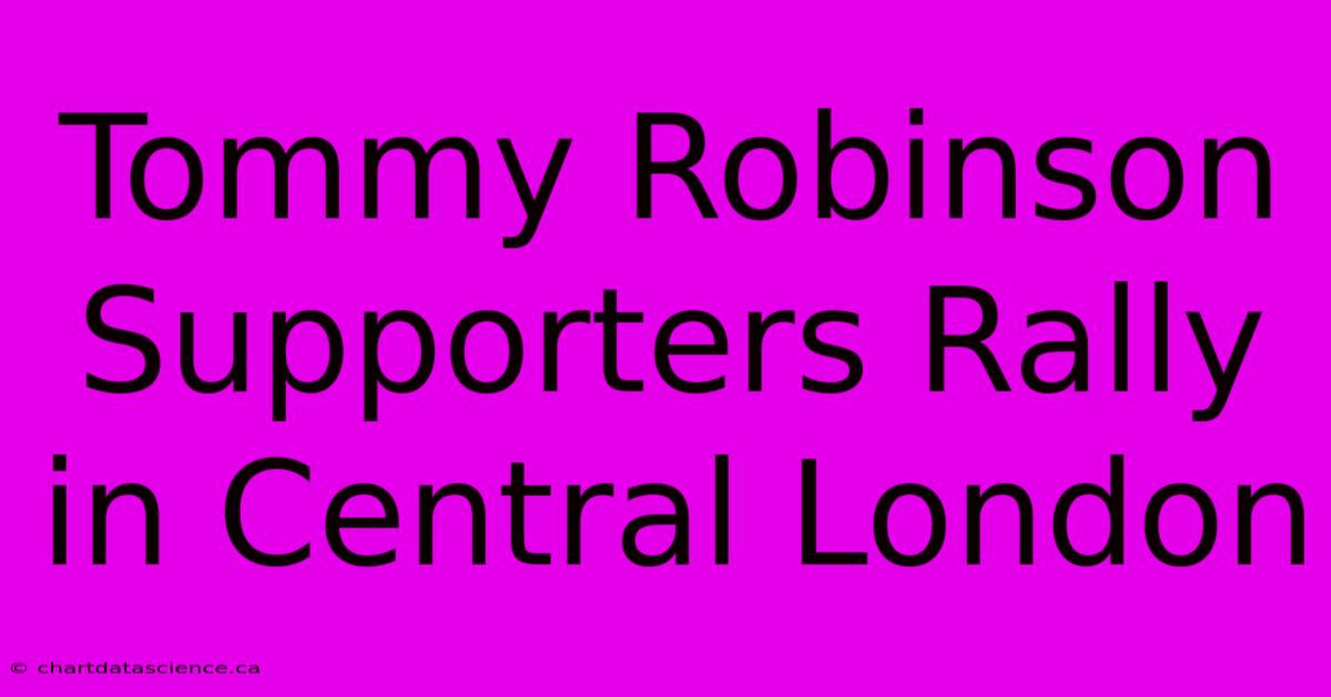 Tommy Robinson Supporters Rally In Central London