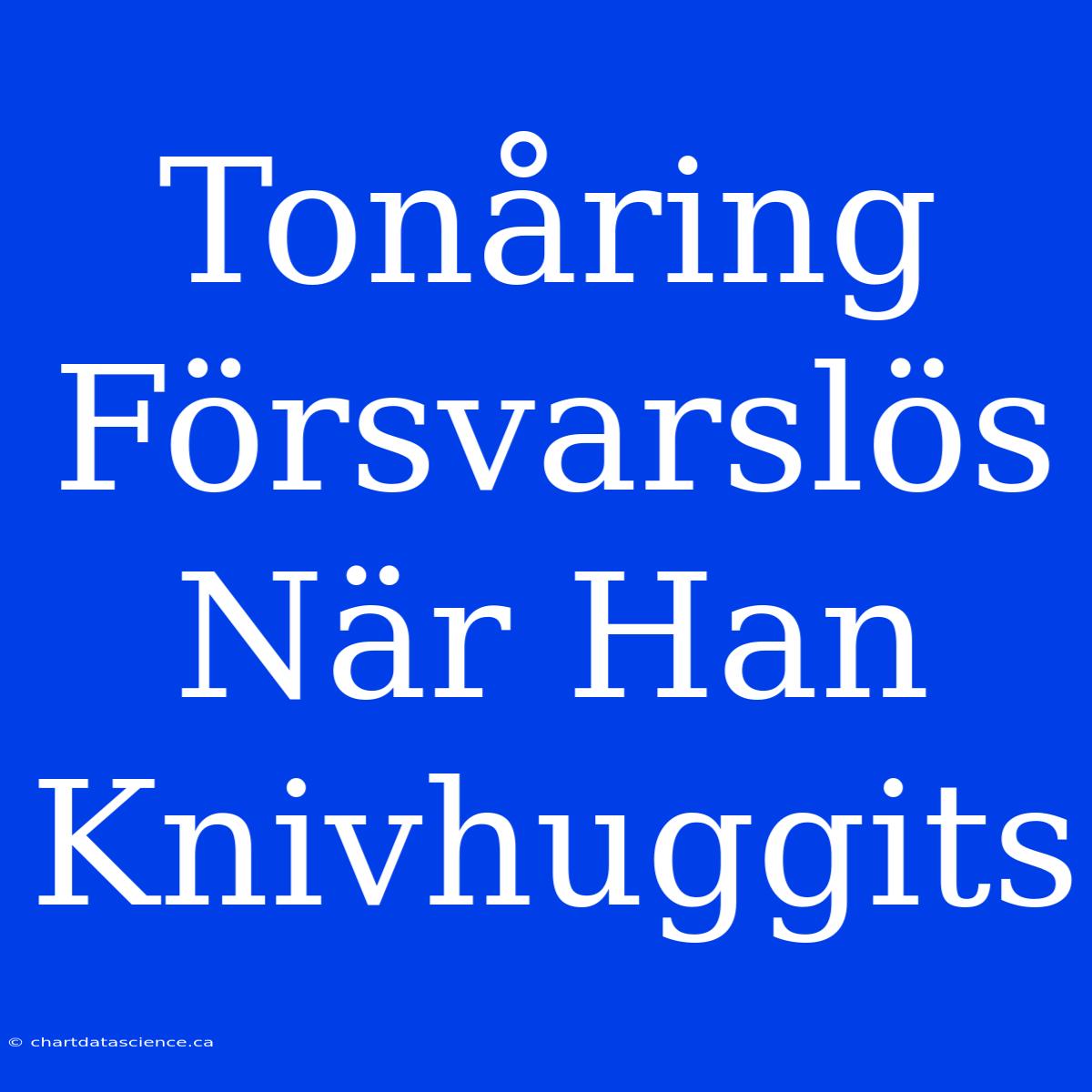 Tonåring Försvarslös När Han Knivhuggits