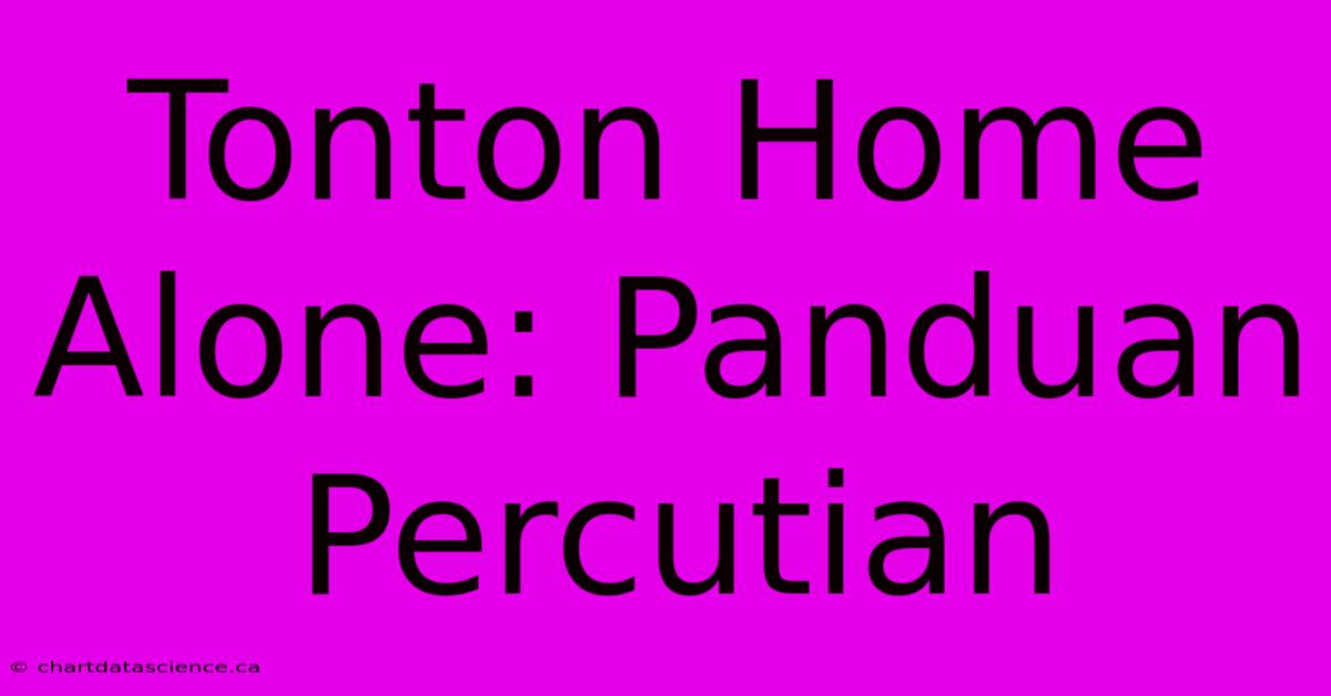 Tonton Home Alone: Panduan Percutian