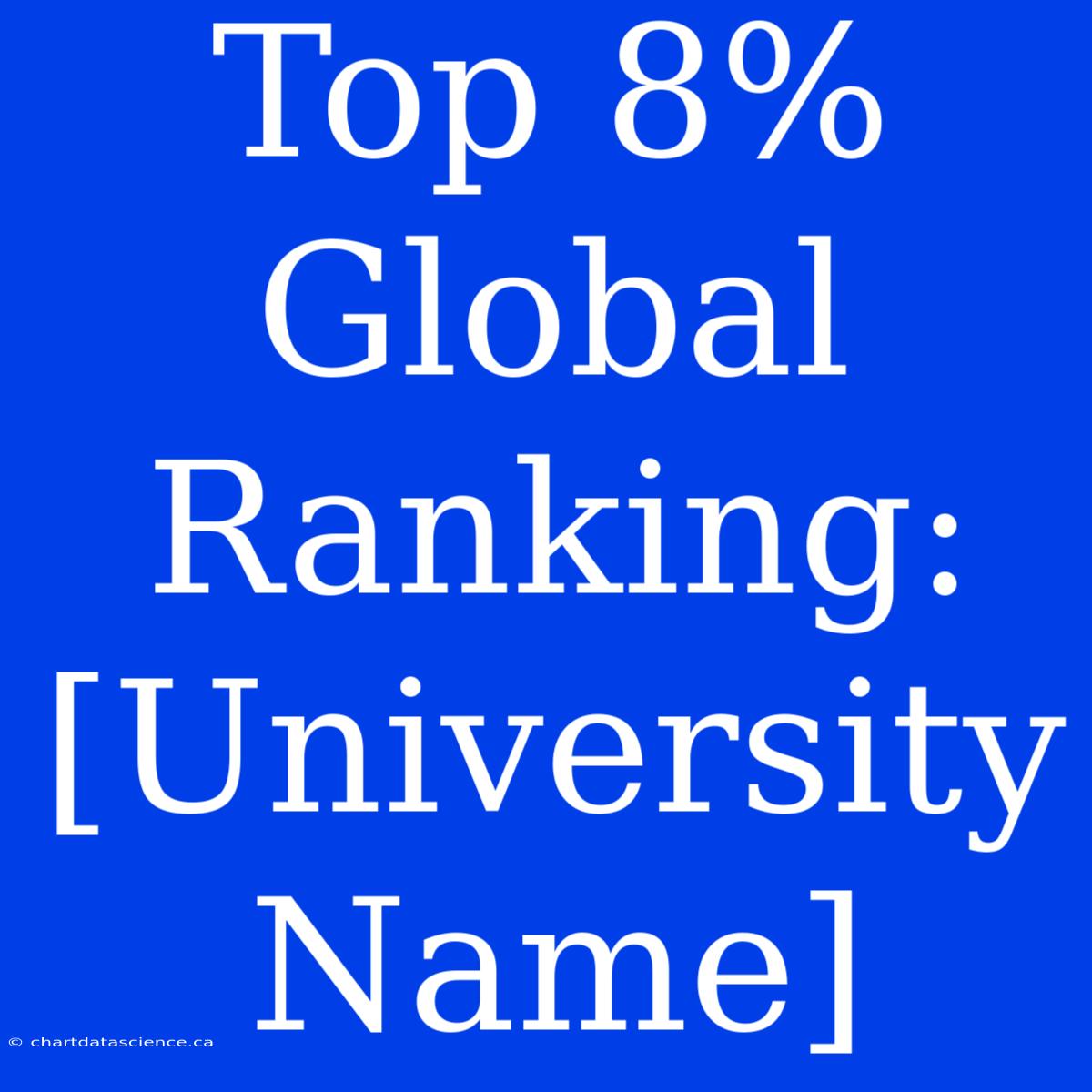 Top 8% Global Ranking: [University Name]