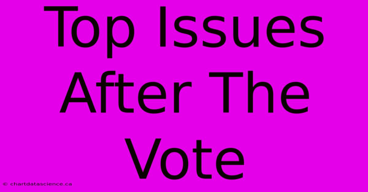 Top Issues After The Vote