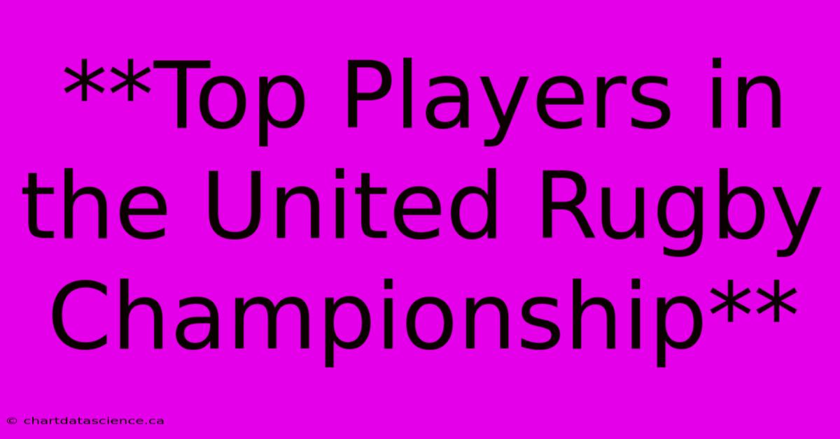 **Top Players In The United Rugby Championship**