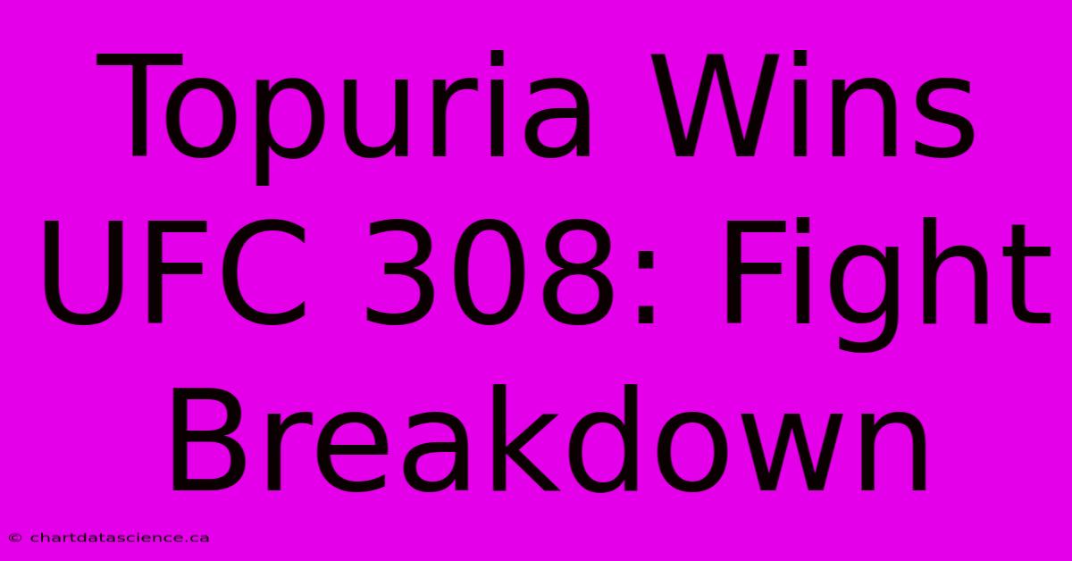 Topuria Wins UFC 308: Fight Breakdown