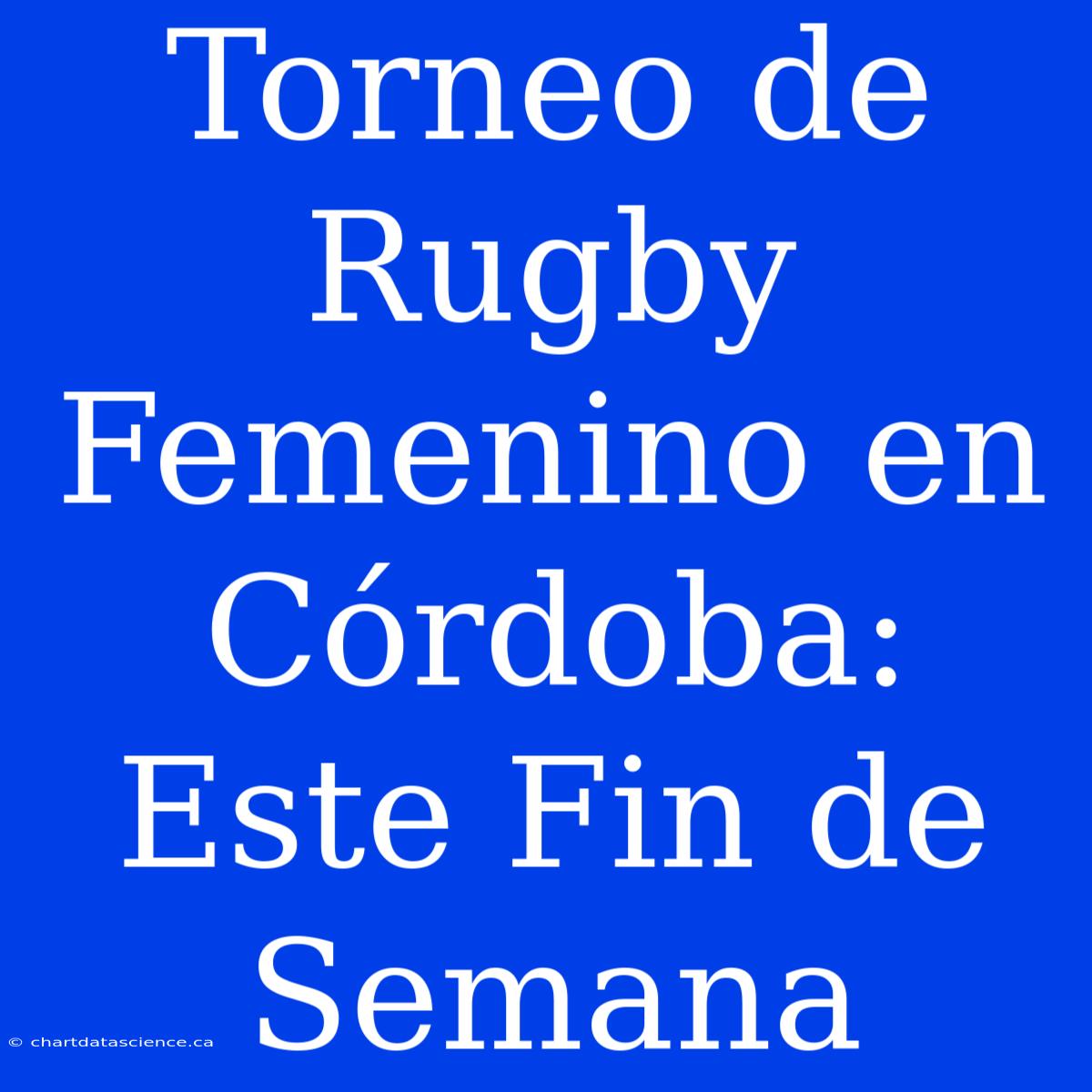 Torneo De Rugby Femenino En Córdoba: Este Fin De Semana