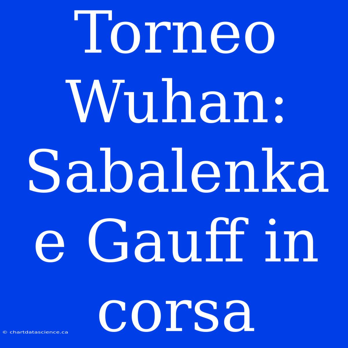 Torneo Wuhan: Sabalenka E Gauff In Corsa