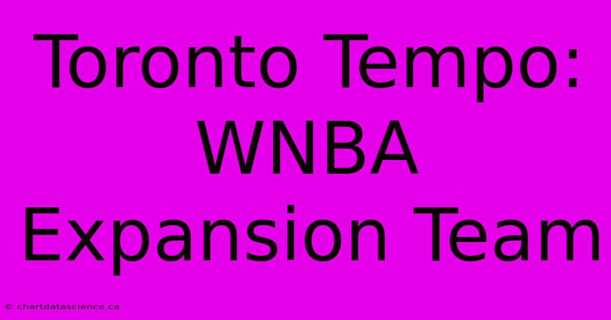 Toronto Tempo: WNBA Expansion Team