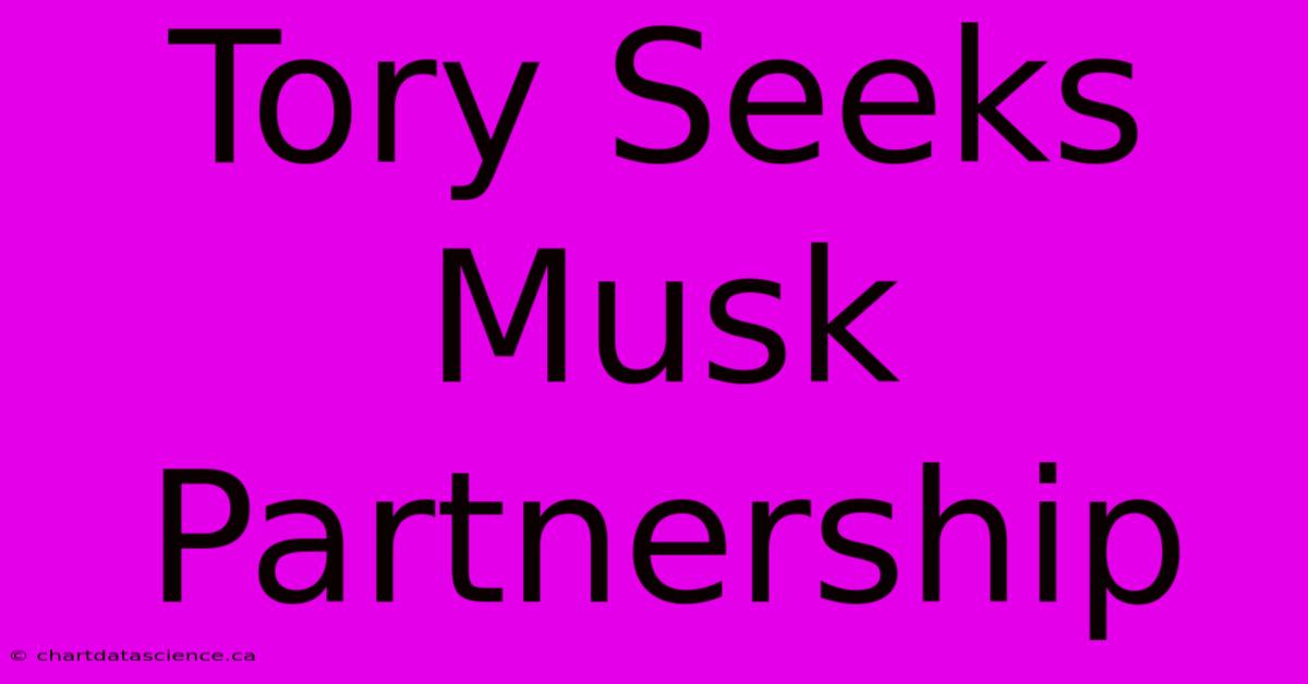 Tory Seeks Musk Partnership