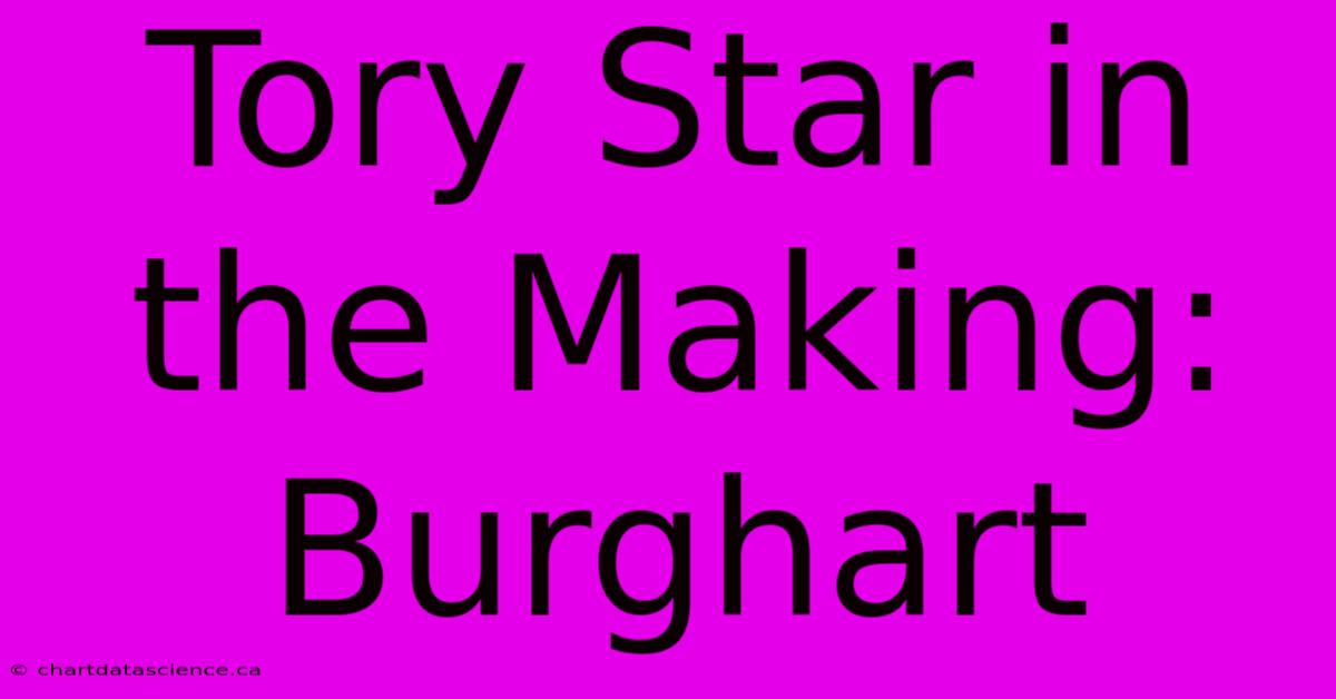 Tory Star In The Making: Burghart