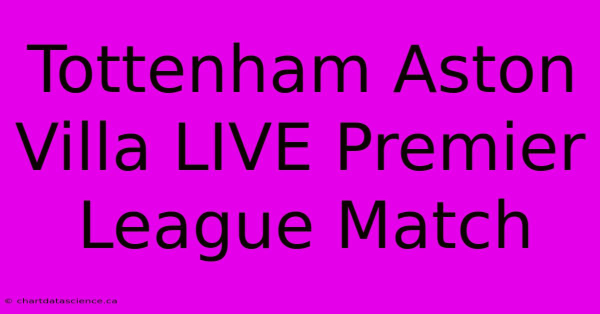 Tottenham Aston Villa LIVE Premier League Match