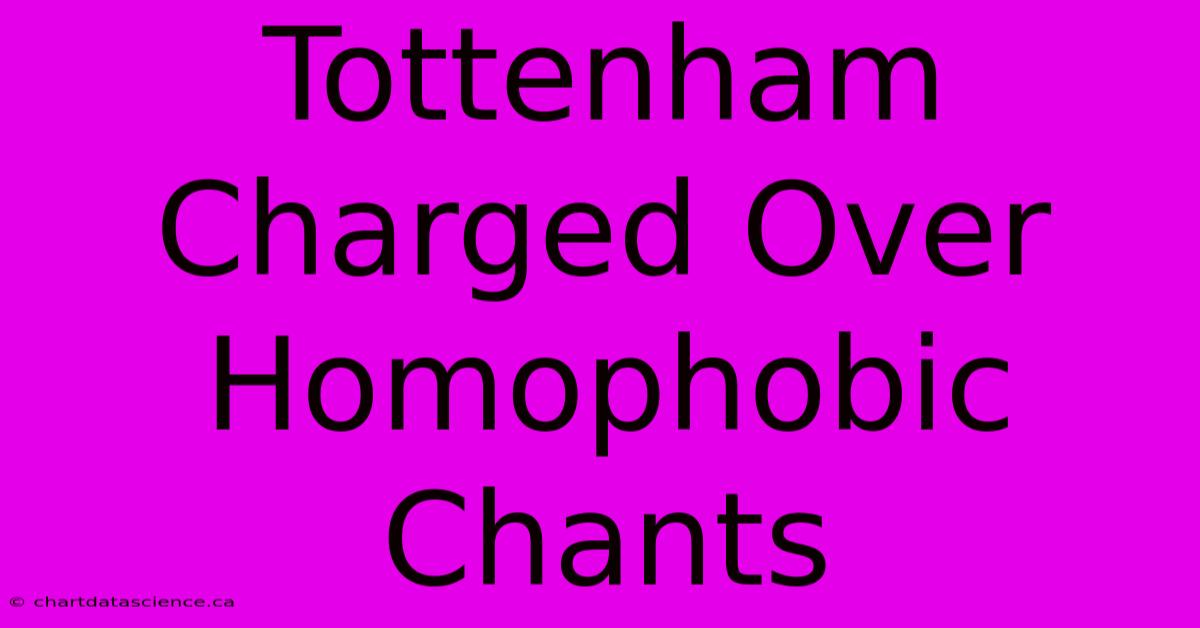 Tottenham Charged Over Homophobic Chants