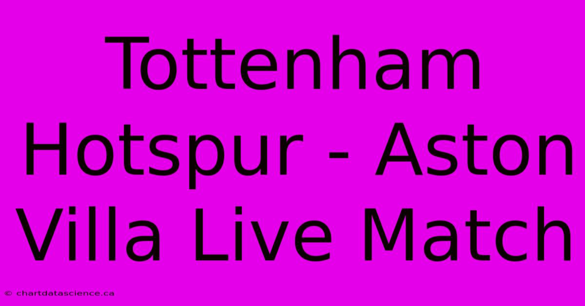 Tottenham Hotspur - Aston Villa Live Match