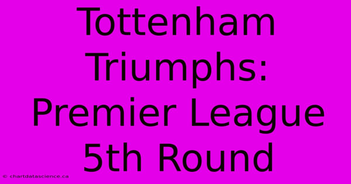 Tottenham Triumphs: Premier League 5th Round