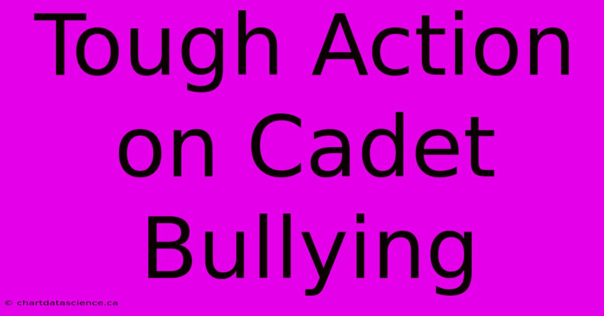 Tough Action On Cadet Bullying