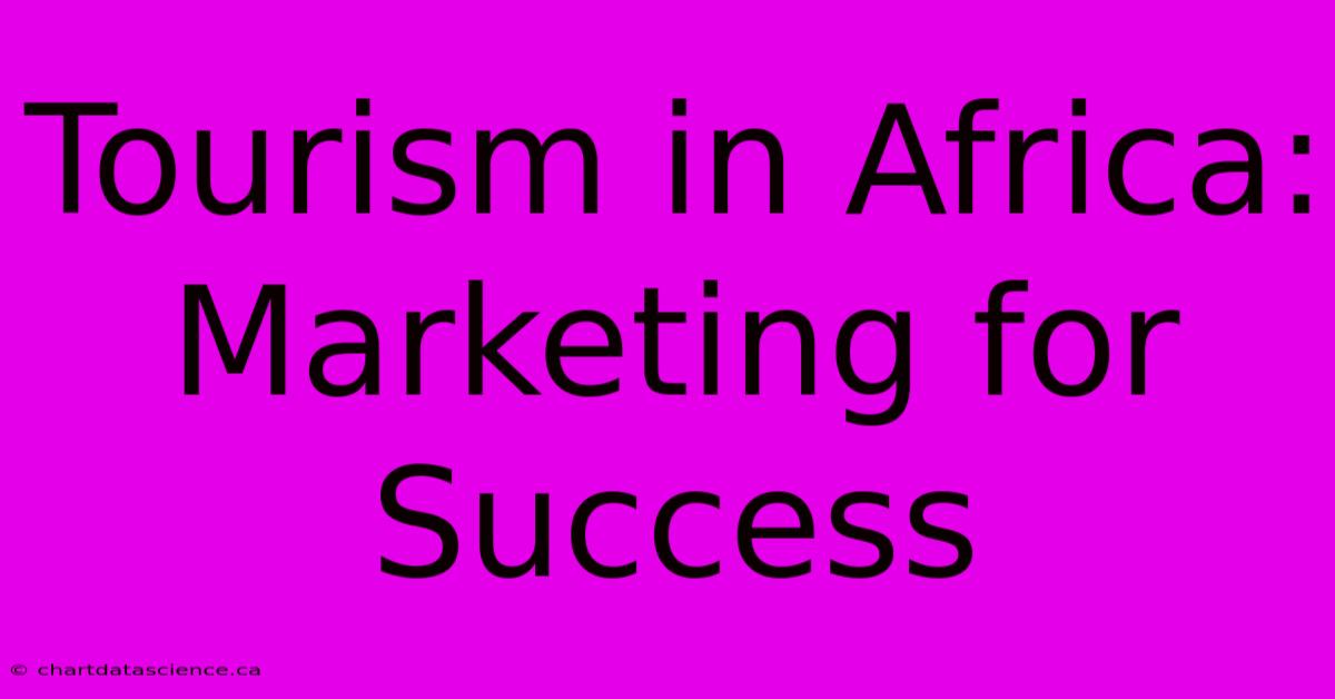 Tourism In Africa:  Marketing For Success