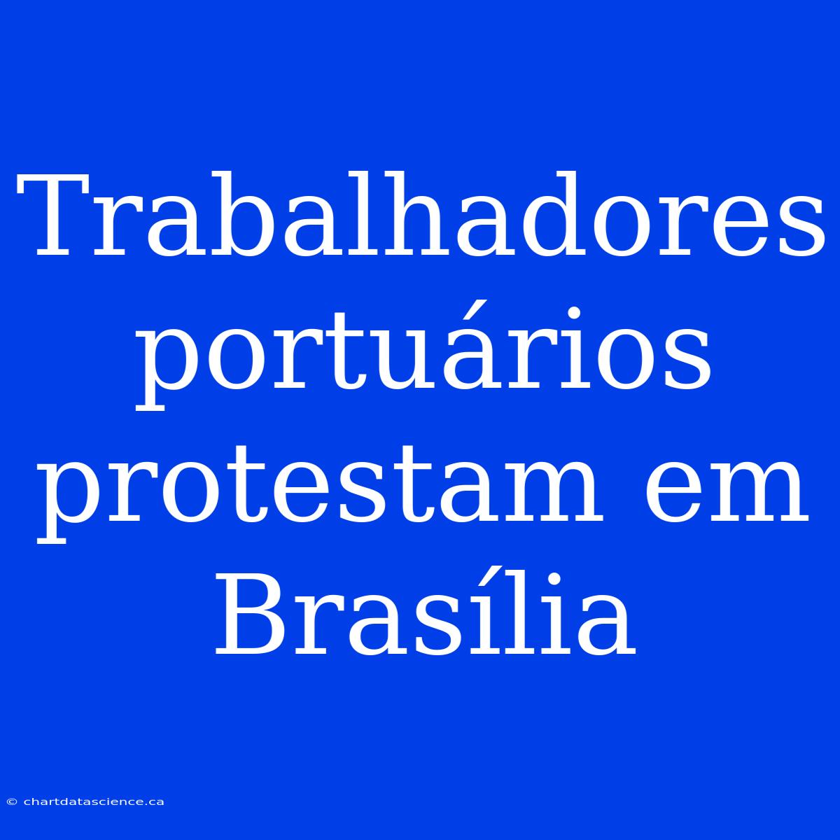 Trabalhadores Portuários Protestam Em Brasília