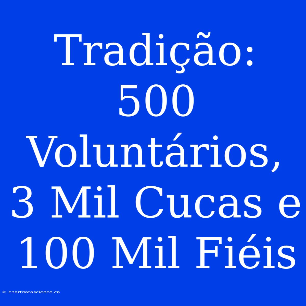 Tradição: 500 Voluntários, 3 Mil Cucas E 100 Mil Fiéis