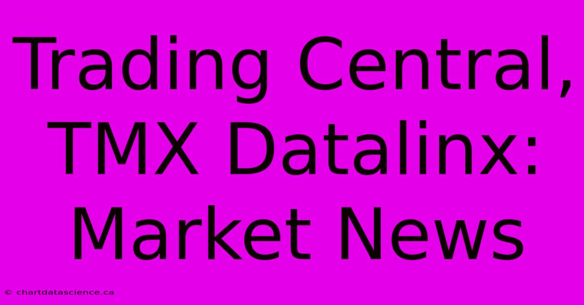 Trading Central, TMX Datalinx: Market News