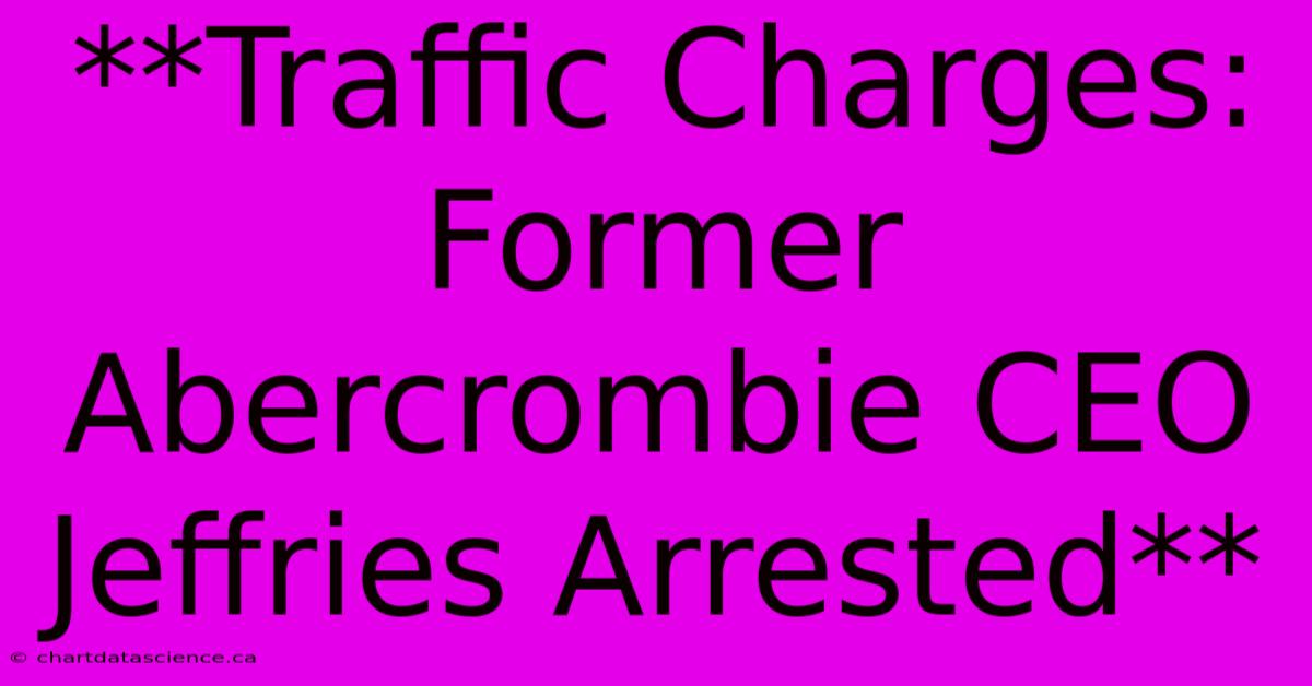 **Traffic Charges: Former Abercrombie CEO Jeffries Arrested**