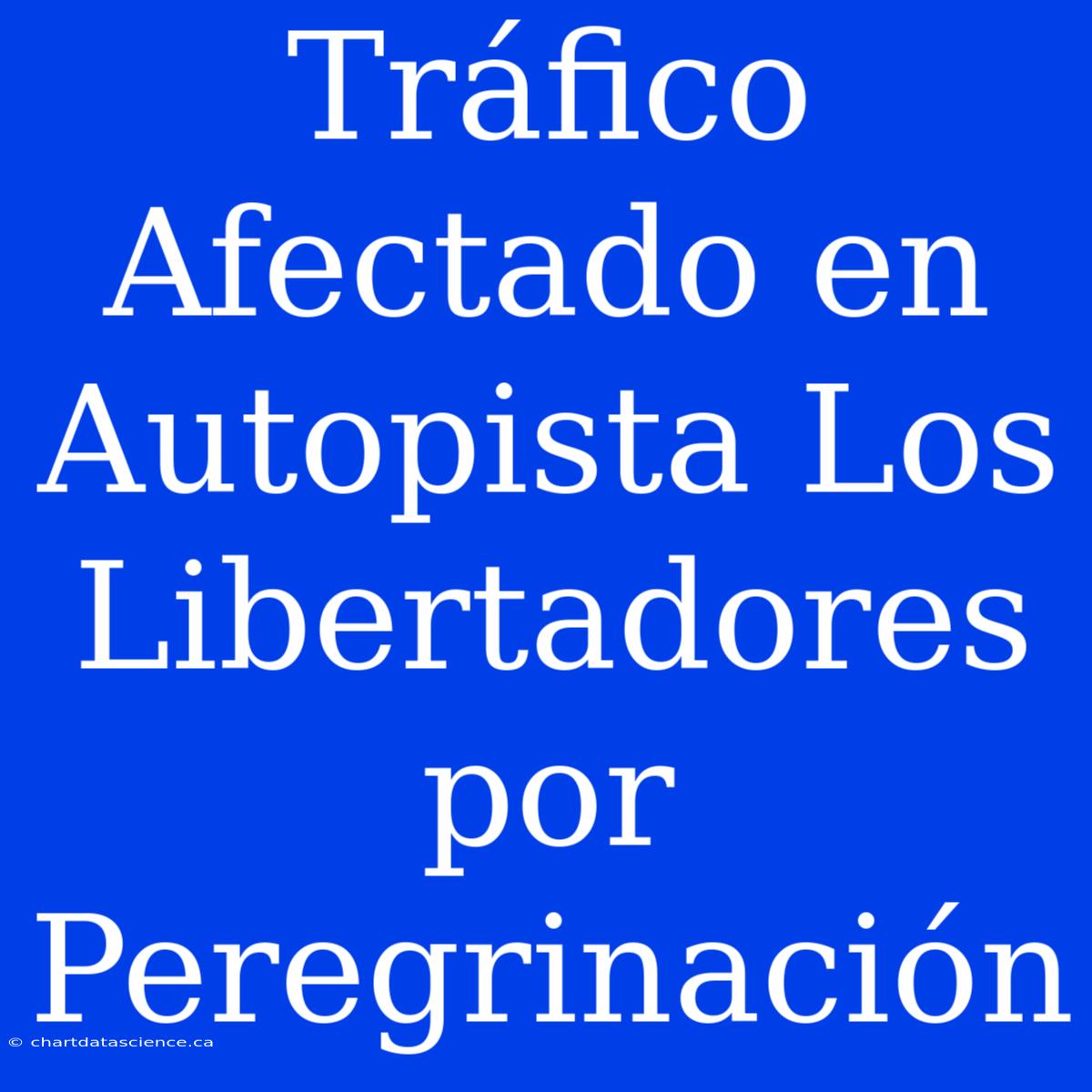 Tráfico Afectado En Autopista Los Libertadores Por Peregrinación