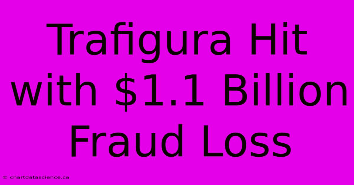 Trafigura Hit With $1.1 Billion Fraud Loss