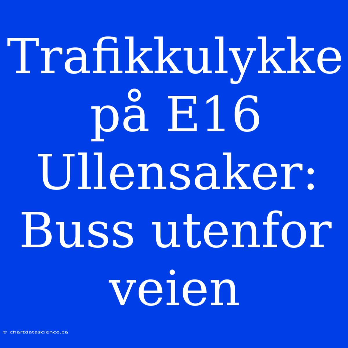 Trafikkulykke På E16 Ullensaker: Buss Utenfor Veien