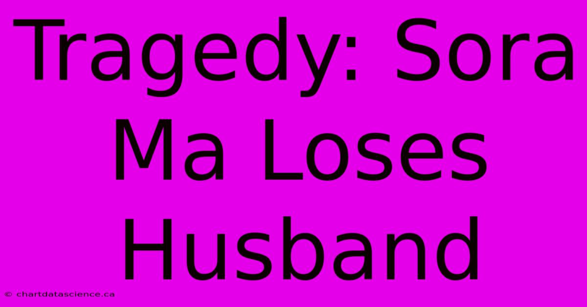 Tragedy: Sora Ma Loses Husband