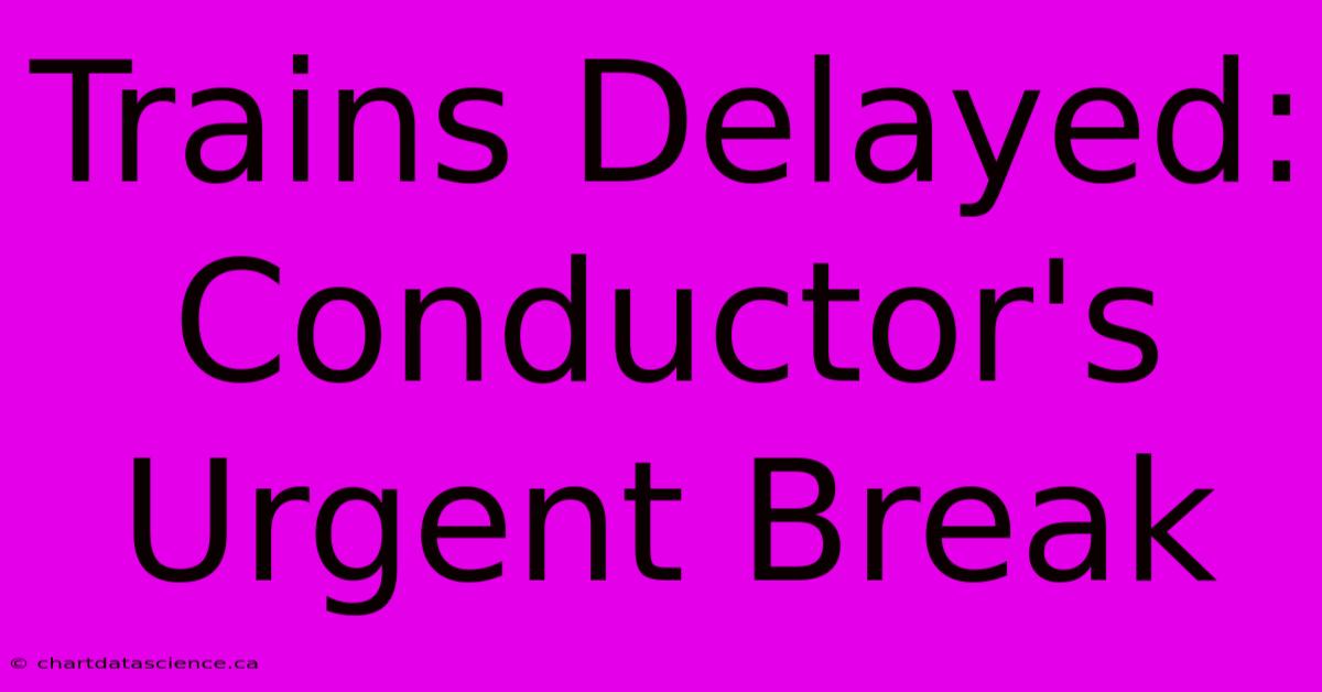 Trains Delayed: Conductor's Urgent Break