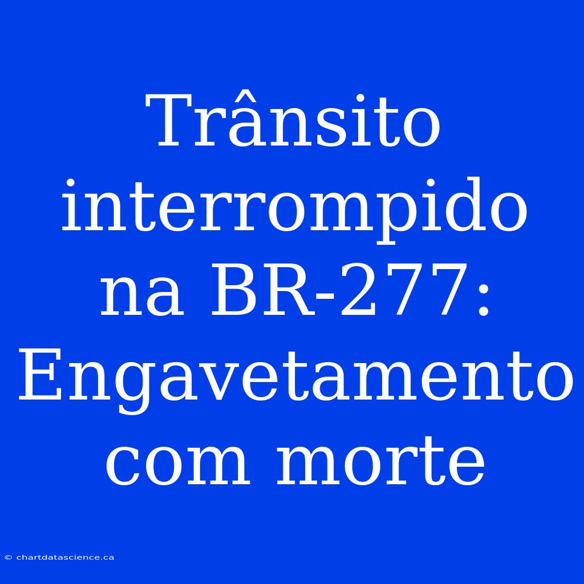 Trânsito Interrompido Na BR-277: Engavetamento Com Morte