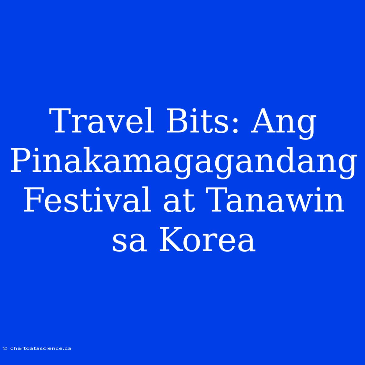 Travel Bits: Ang Pinakamagagandang Festival At Tanawin Sa Korea