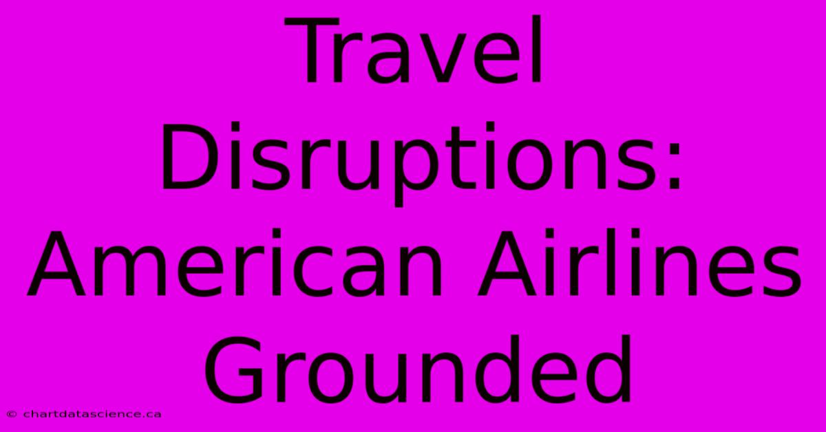 Travel Disruptions: American Airlines Grounded