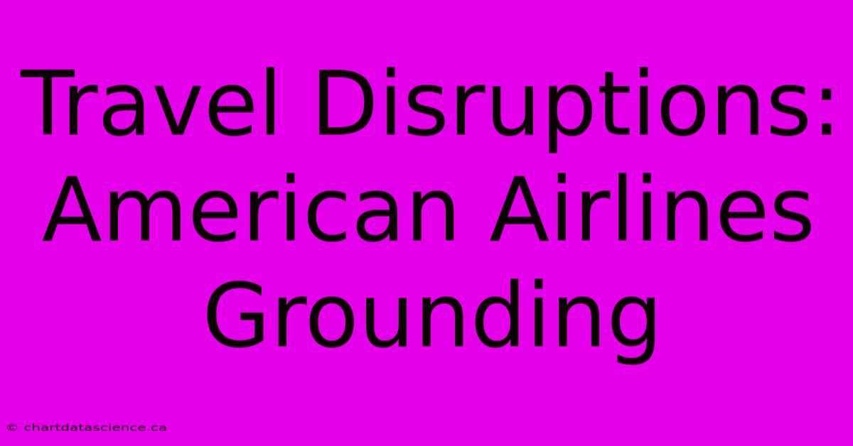 Travel Disruptions: American Airlines Grounding