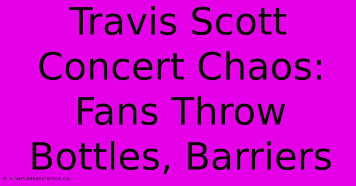 Travis Scott Concert Chaos: Fans Throw Bottles, Barriers