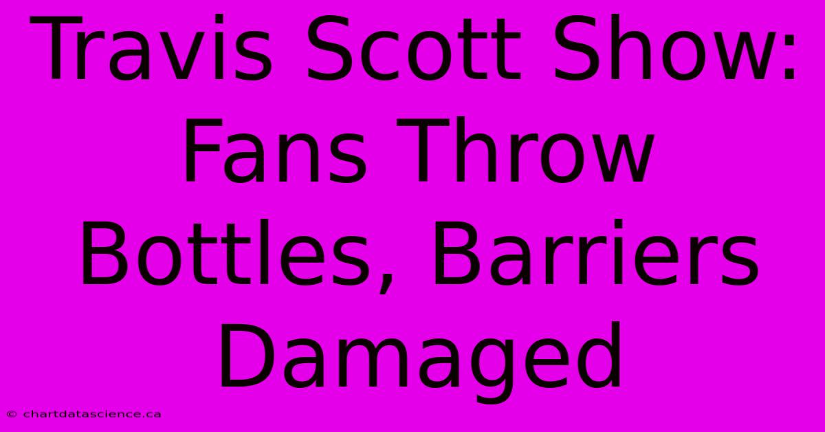 Travis Scott Show: Fans Throw Bottles, Barriers Damaged