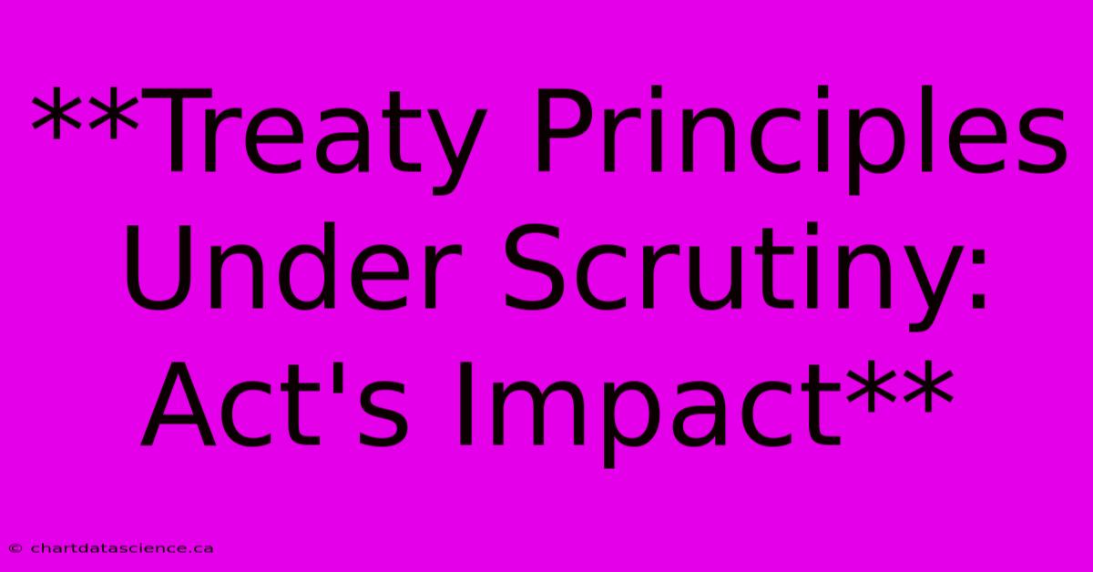 **Treaty Principles Under Scrutiny: Act's Impact**