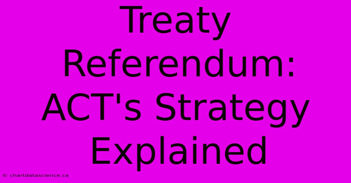 Treaty Referendum: ACT's Strategy Explained