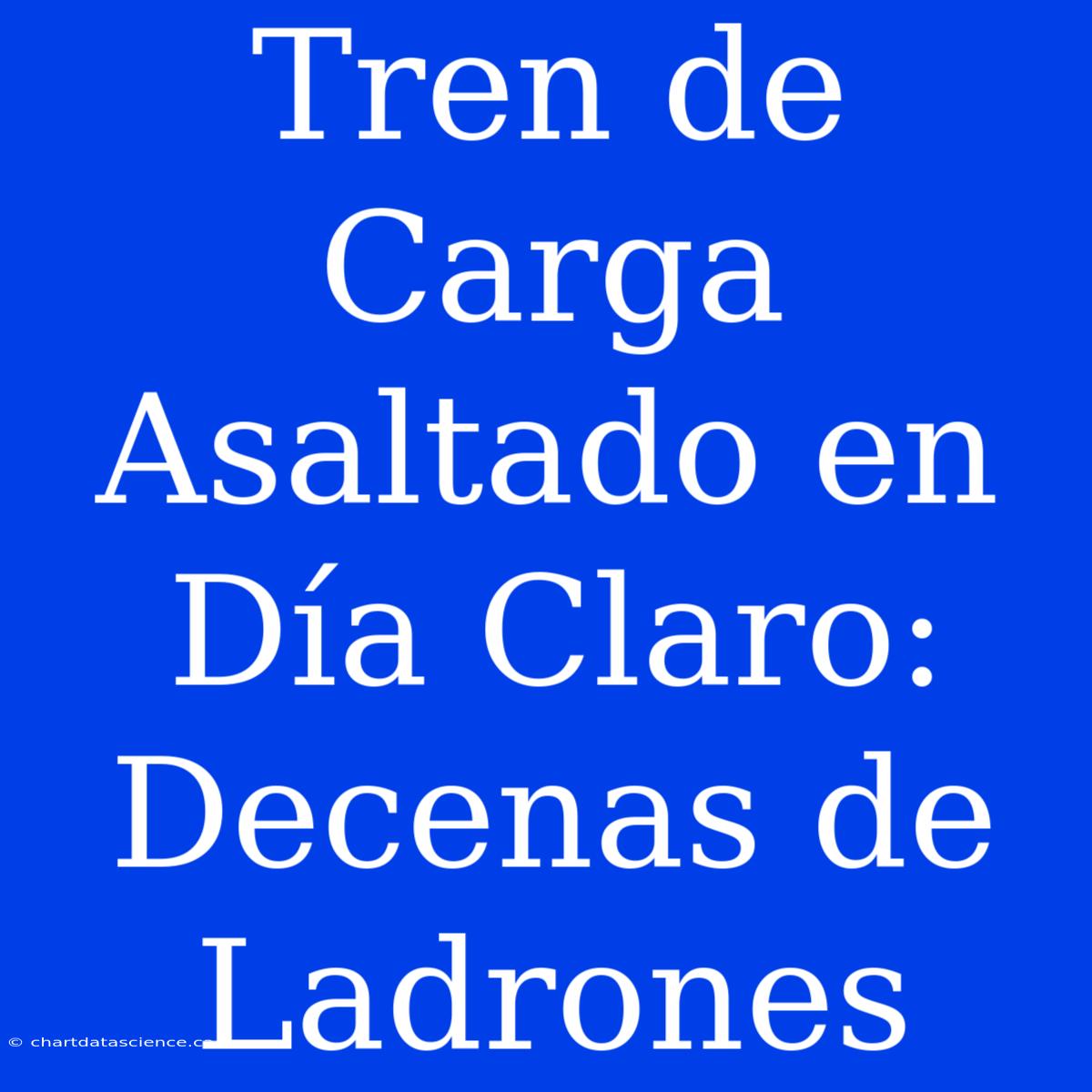 Tren De Carga Asaltado En Día Claro: Decenas De Ladrones