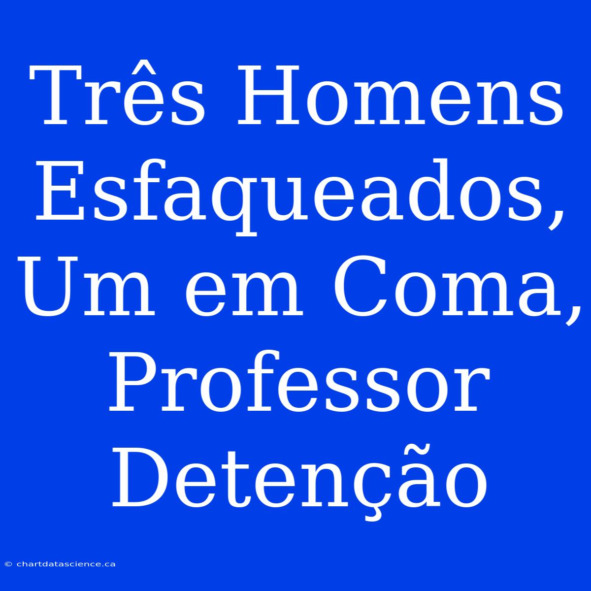 Três Homens Esfaqueados, Um Em Coma, Professor Detenção