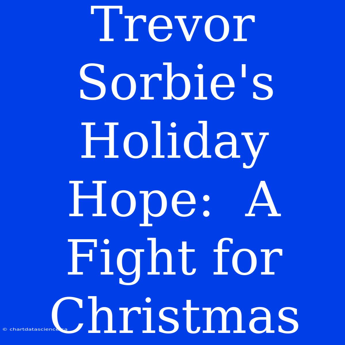 Trevor Sorbie's Holiday Hope:  A Fight For Christmas