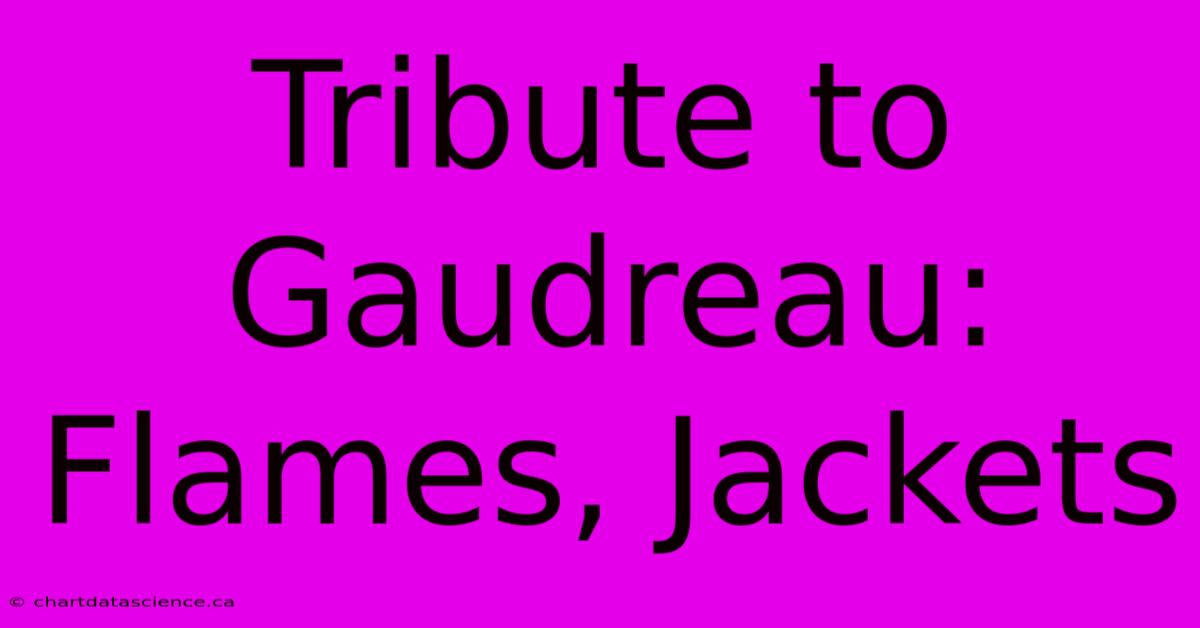 Tribute To Gaudreau: Flames, Jackets