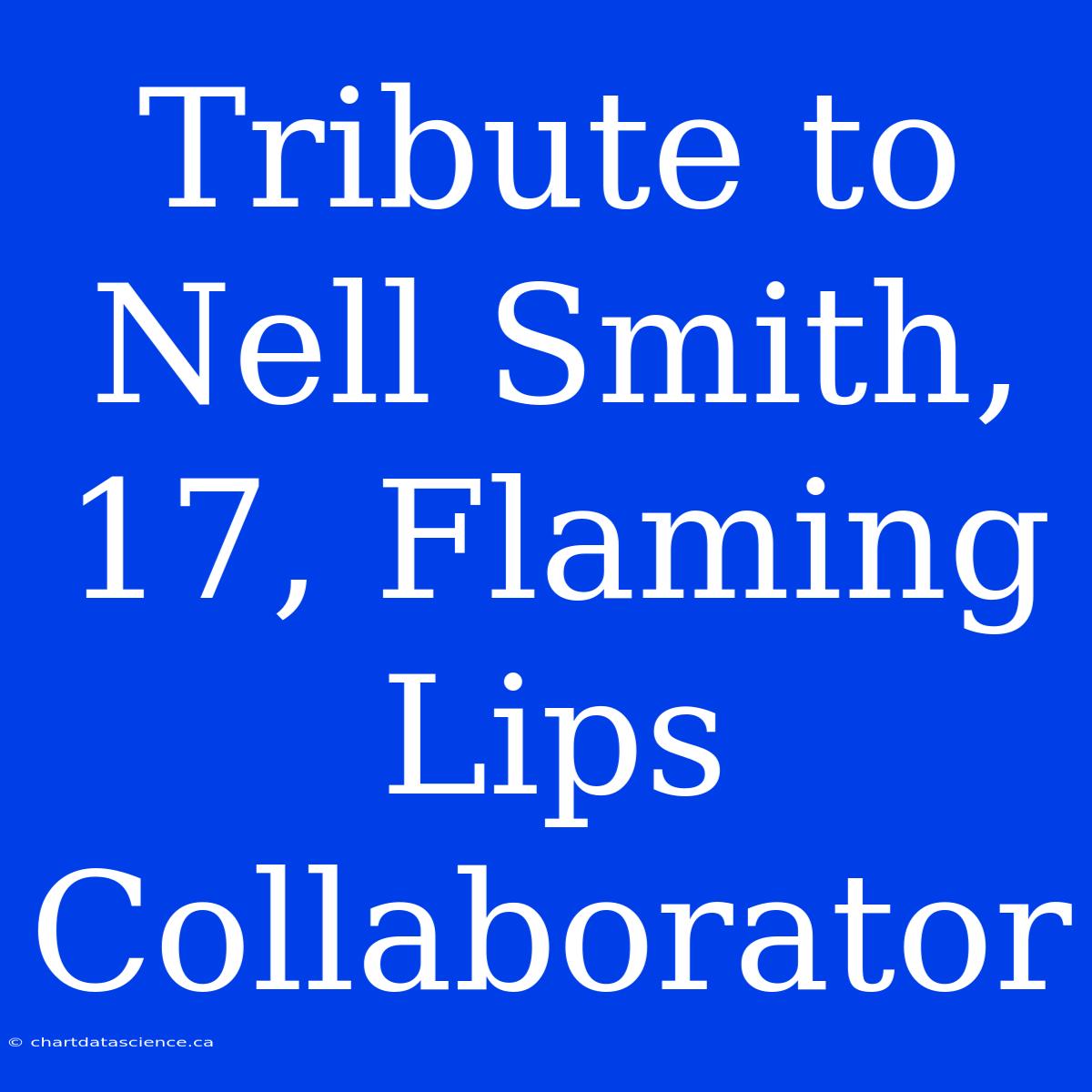 Tribute To Nell Smith, 17, Flaming Lips Collaborator