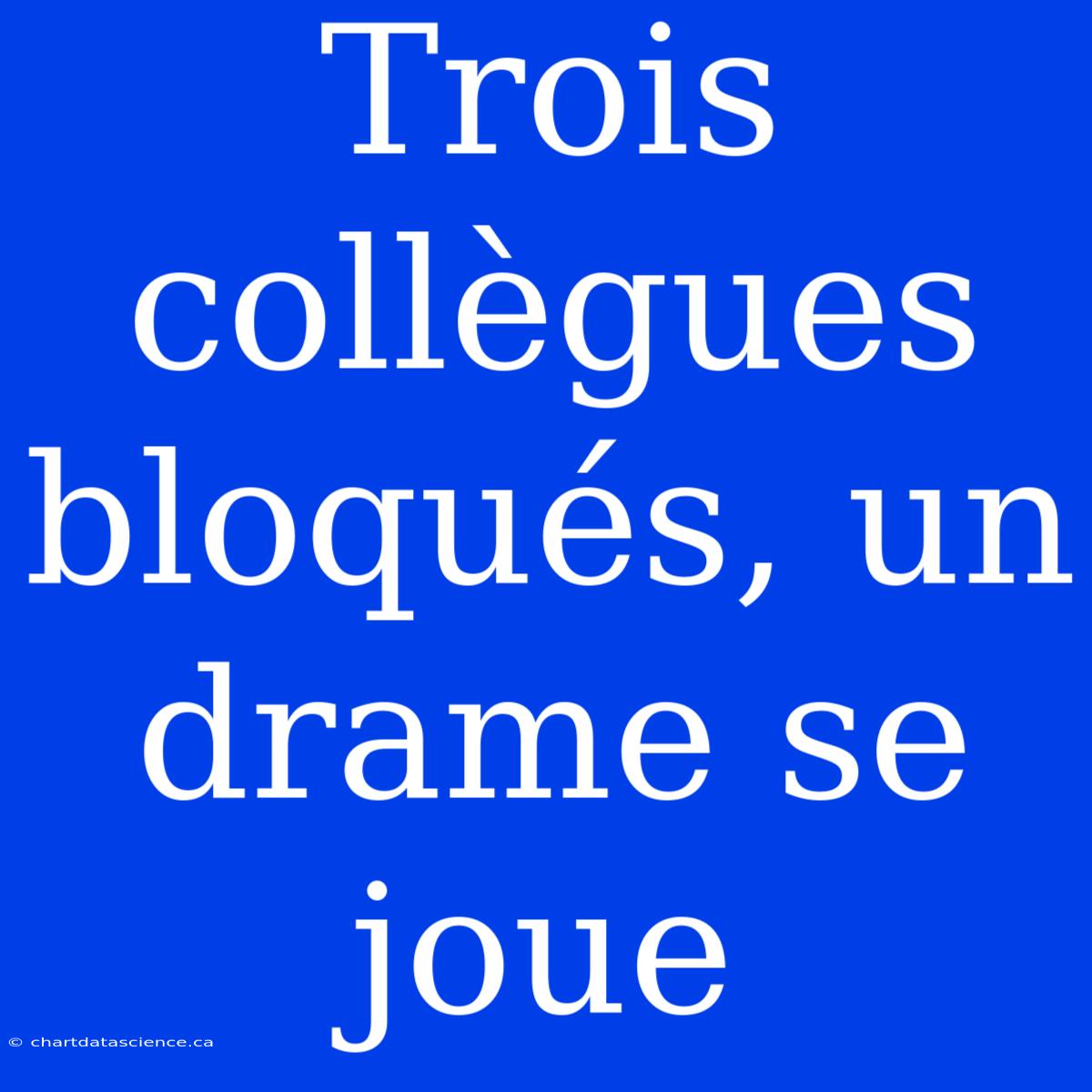 Trois Collègues Bloqués, Un Drame Se Joue