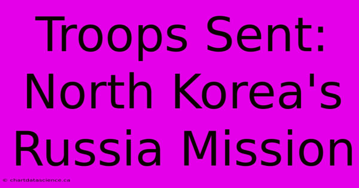 Troops Sent: North Korea's Russia Mission 