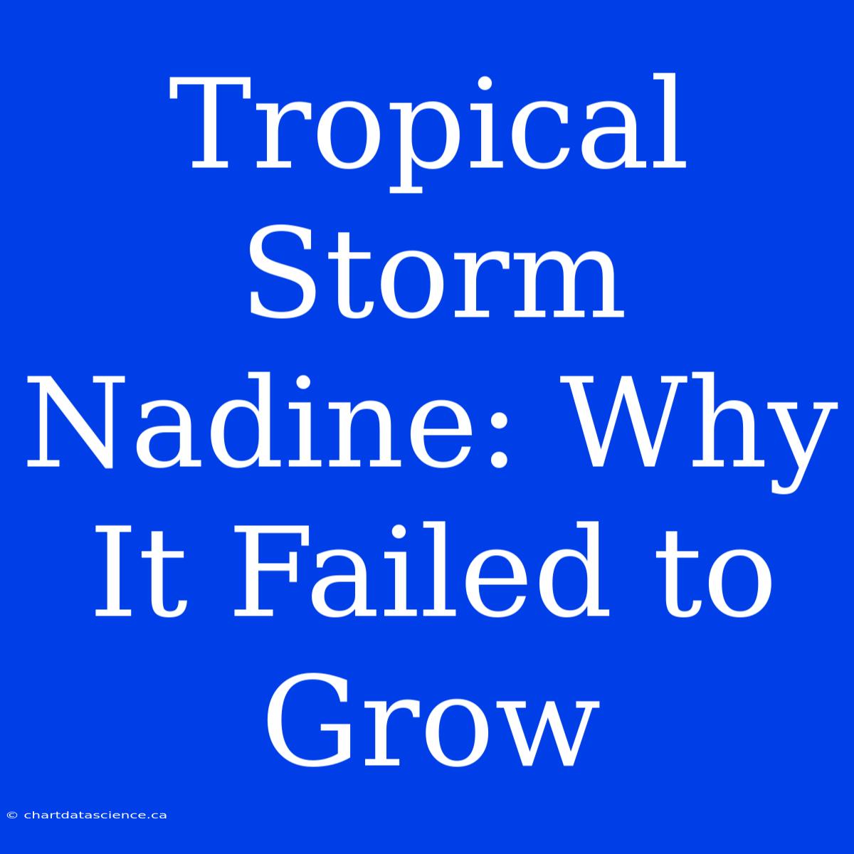 Tropical Storm Nadine: Why It Failed To Grow