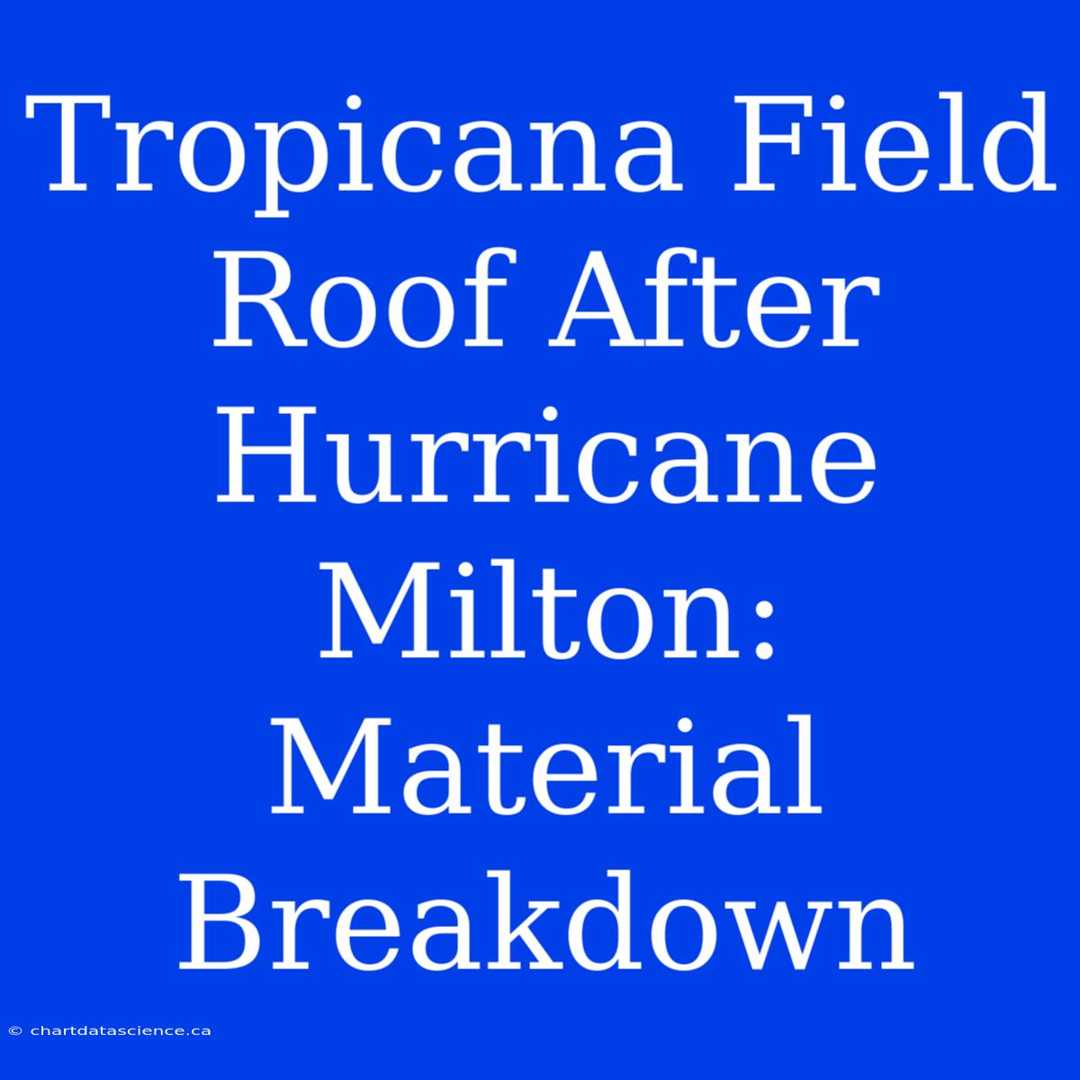 Tropicana Field Roof After Hurricane Milton: Material Breakdown