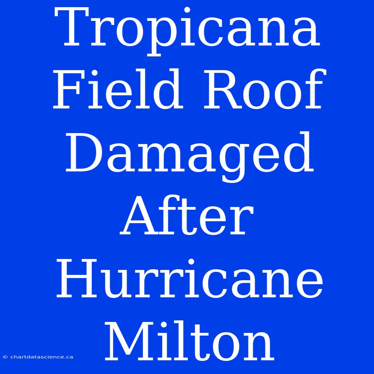 Tropicana Field Roof Damaged After Hurricane Milton