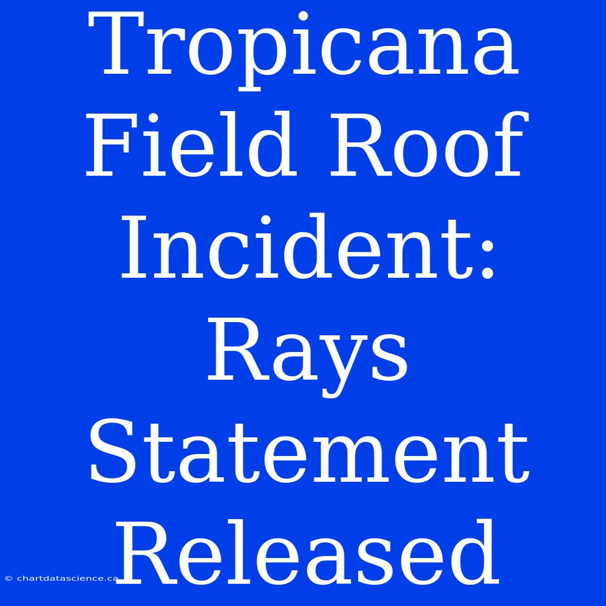 Tropicana Field Roof Incident: Rays Statement Released