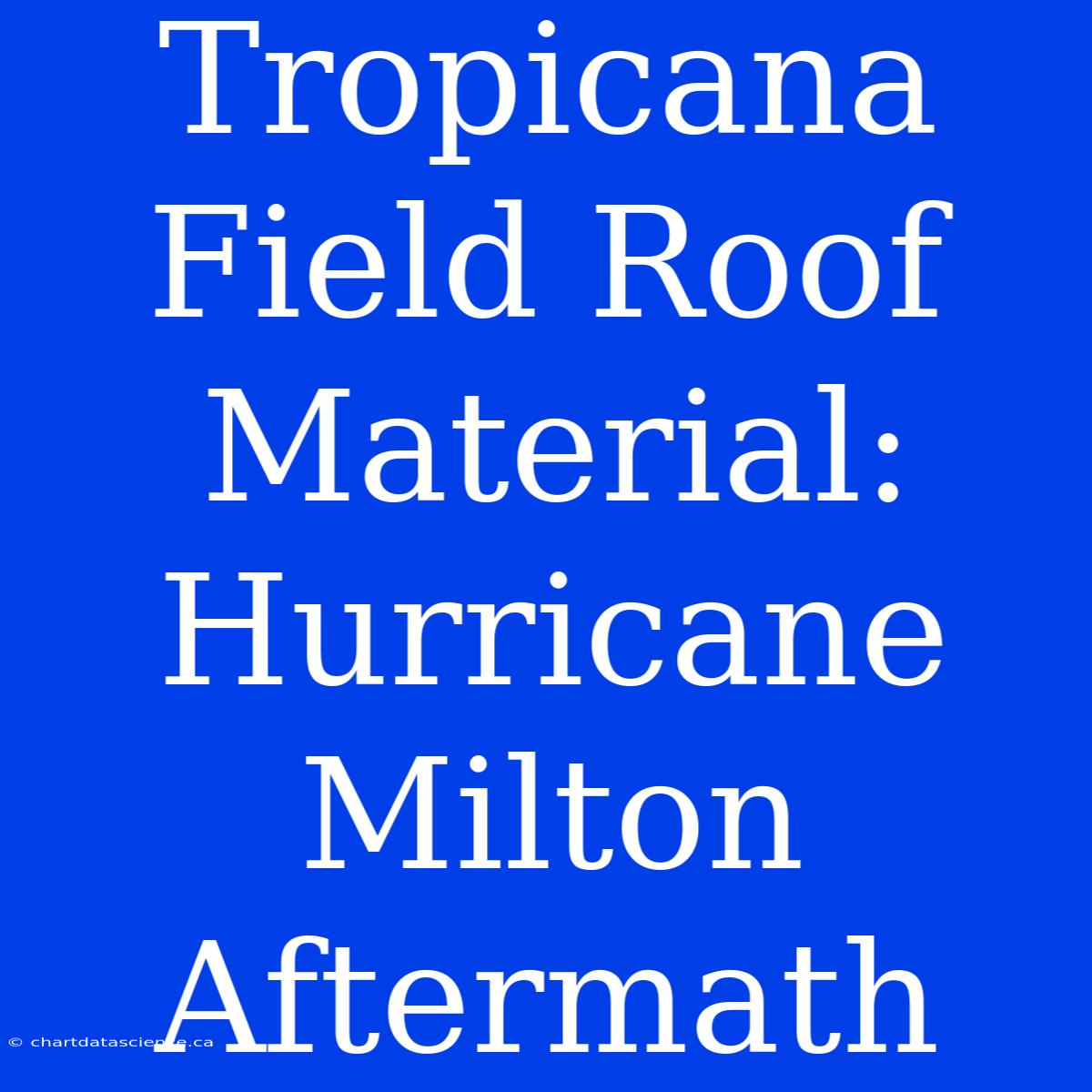 Tropicana Field Roof Material: Hurricane Milton Aftermath