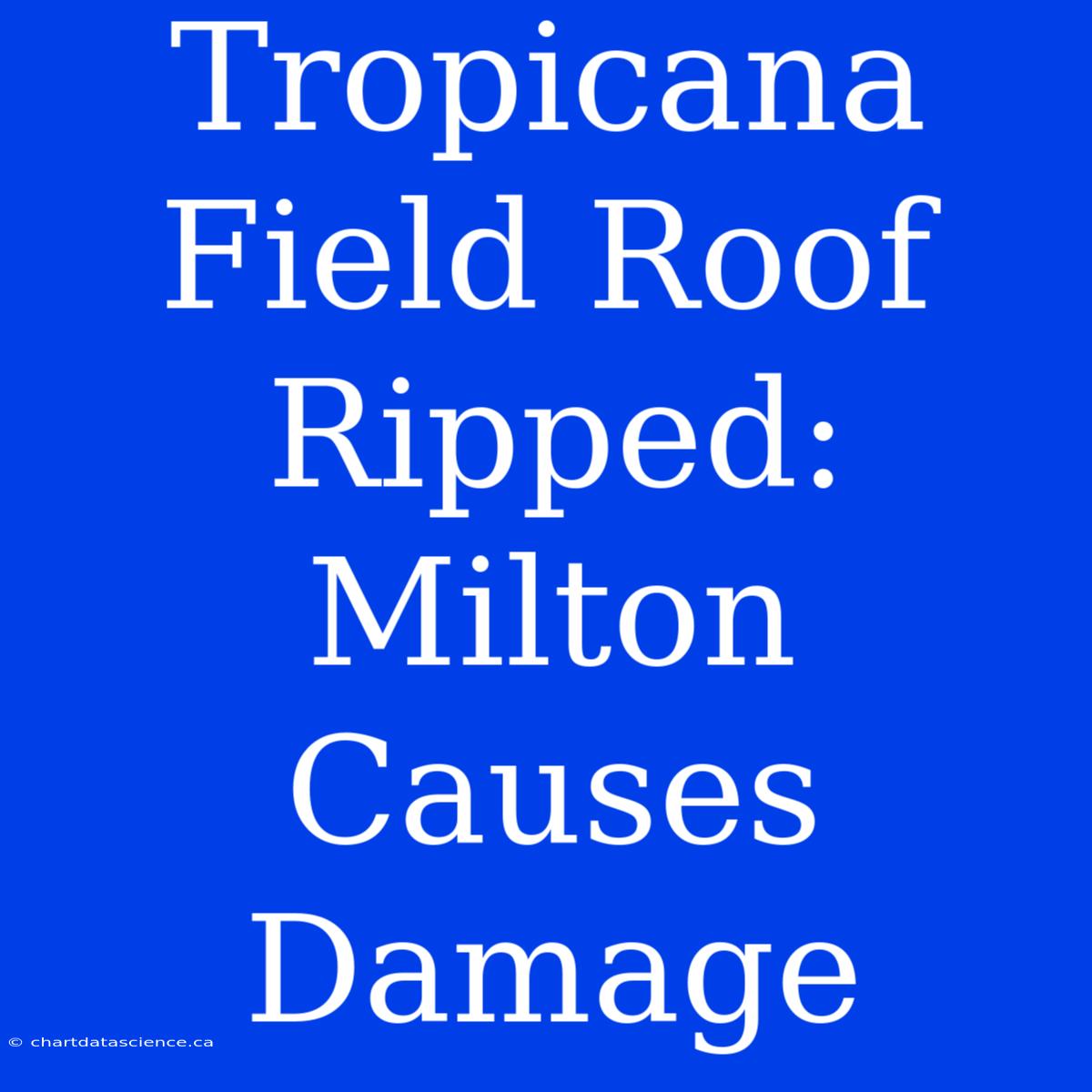 Tropicana Field Roof Ripped: Milton Causes Damage